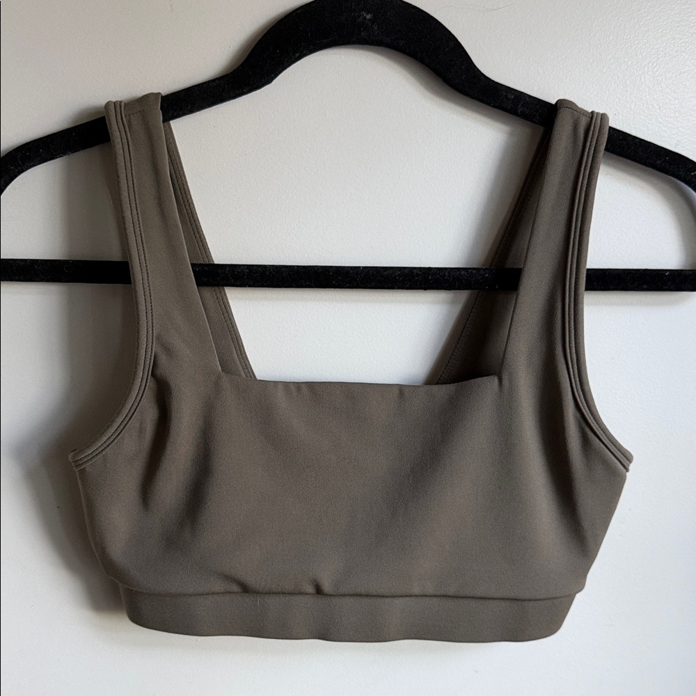 Paragon Fitwear Olive Taupe Square Neck Sports Bra